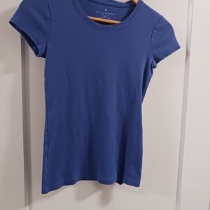 Women's Blue Short Sleeve Top